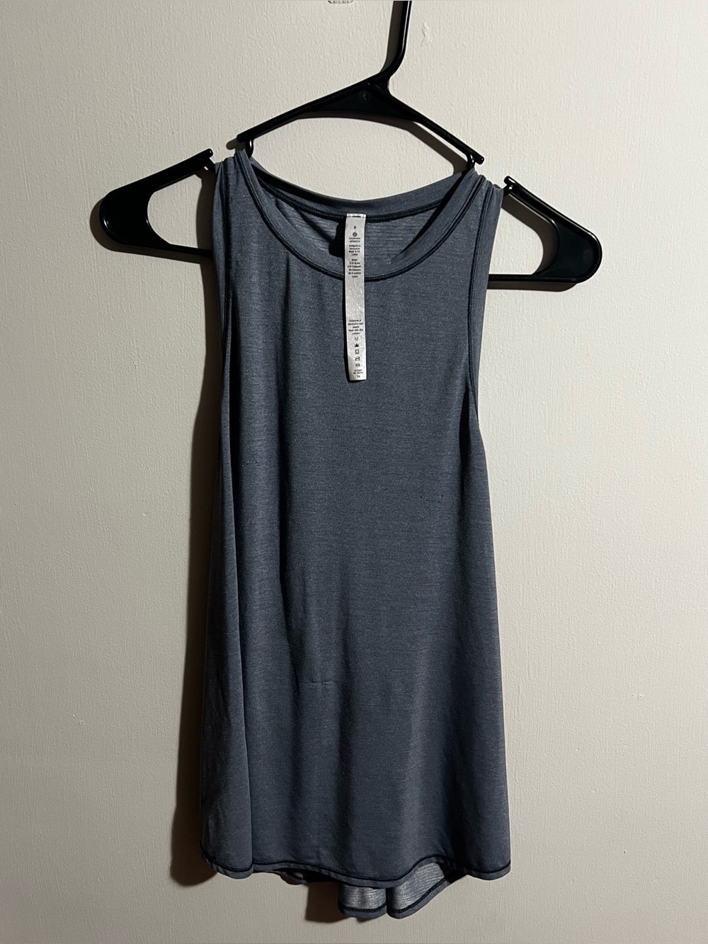 Lululemon Gray Tank With Open Slit Back